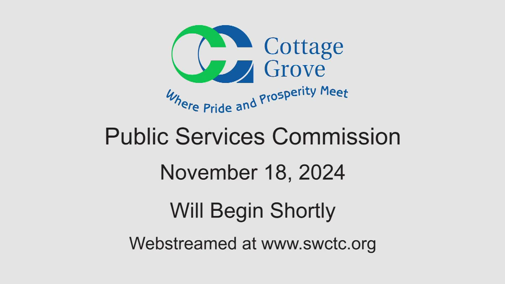 Cottage Grove Public Services Meeting