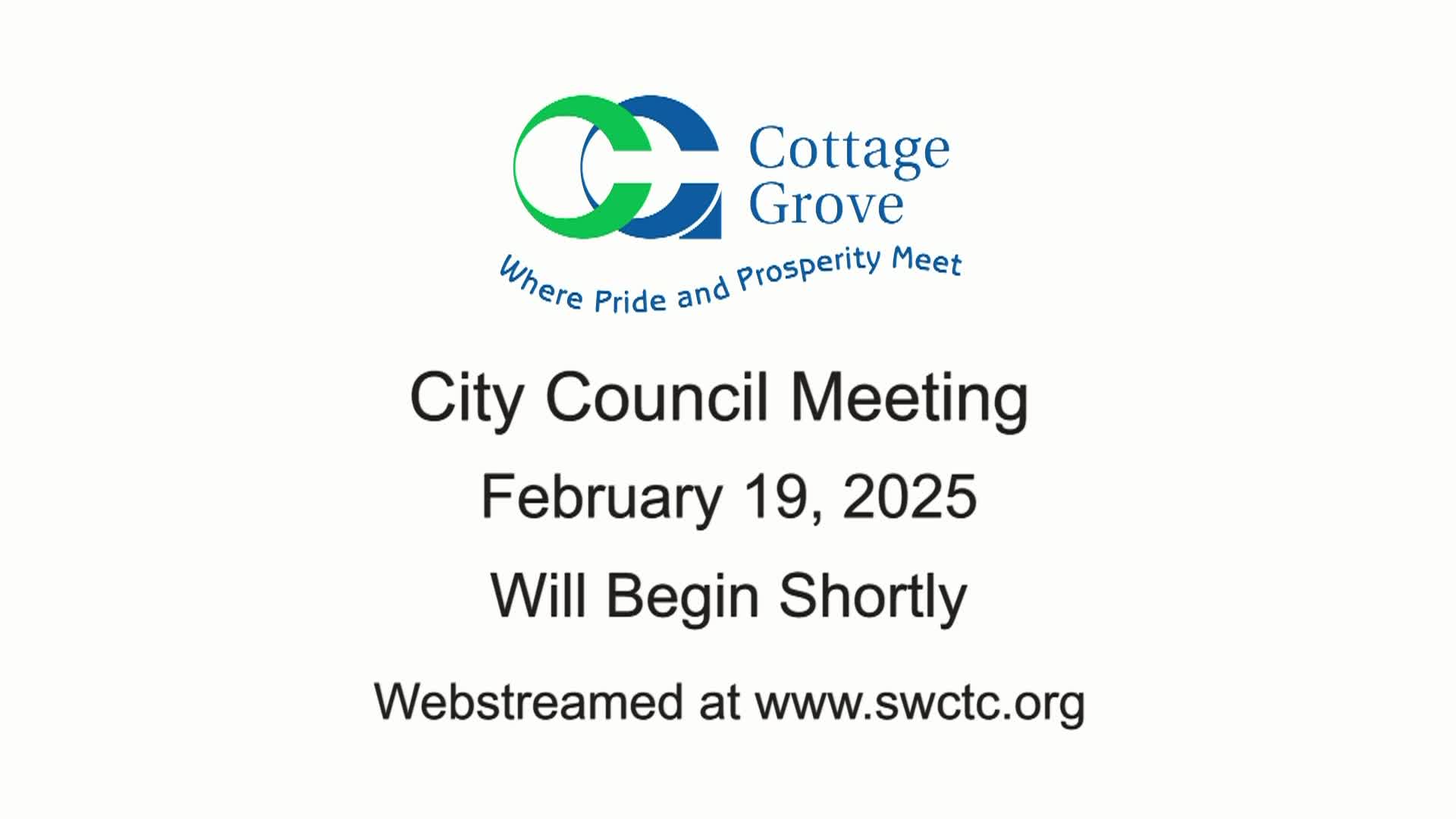 Cottage Grove City Council Meeting