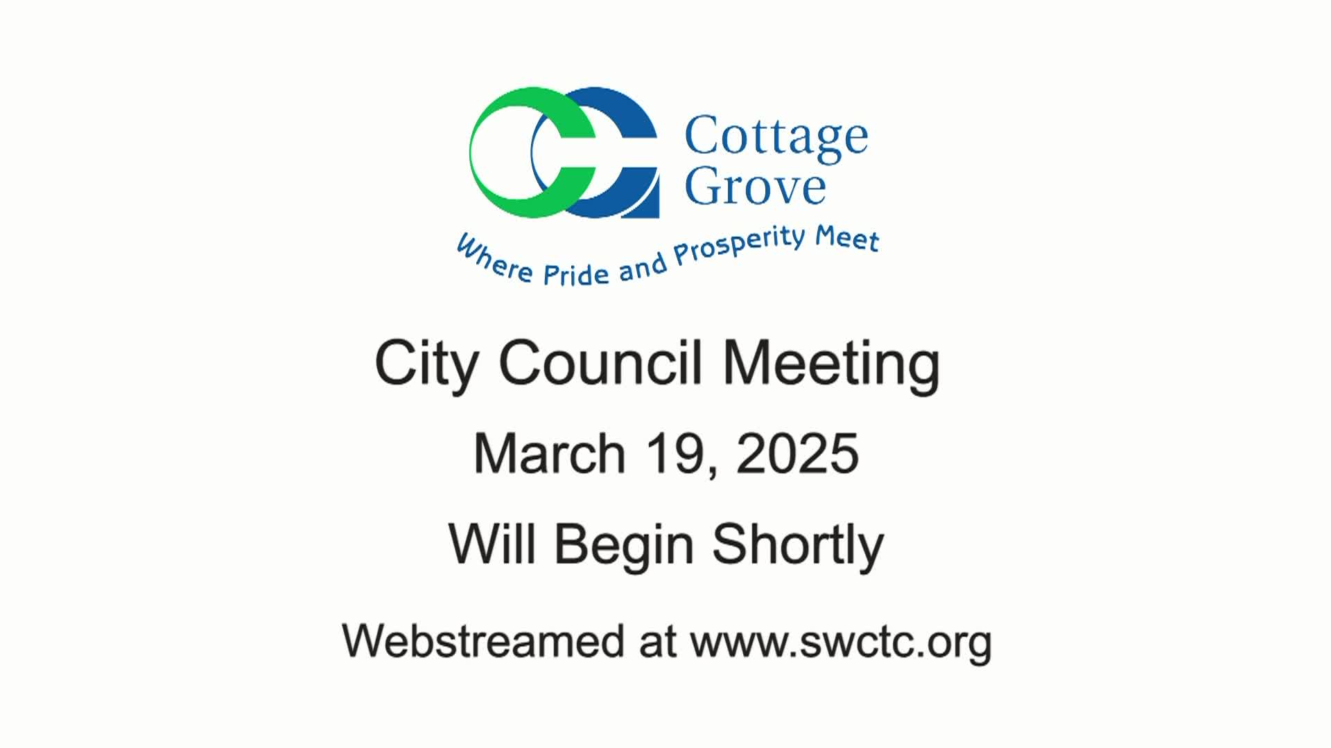 Cottage Grove City Council Meeting