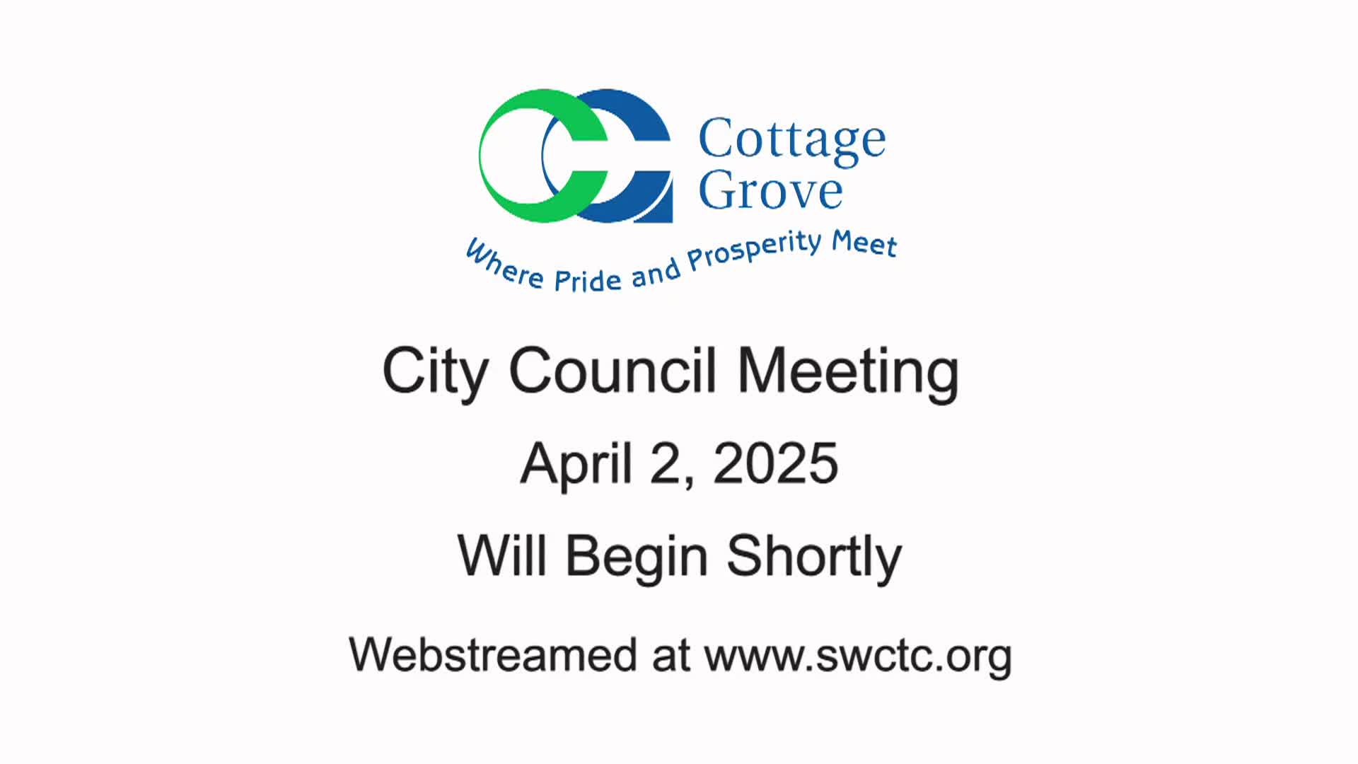 Cottage Grove City Council Meeting