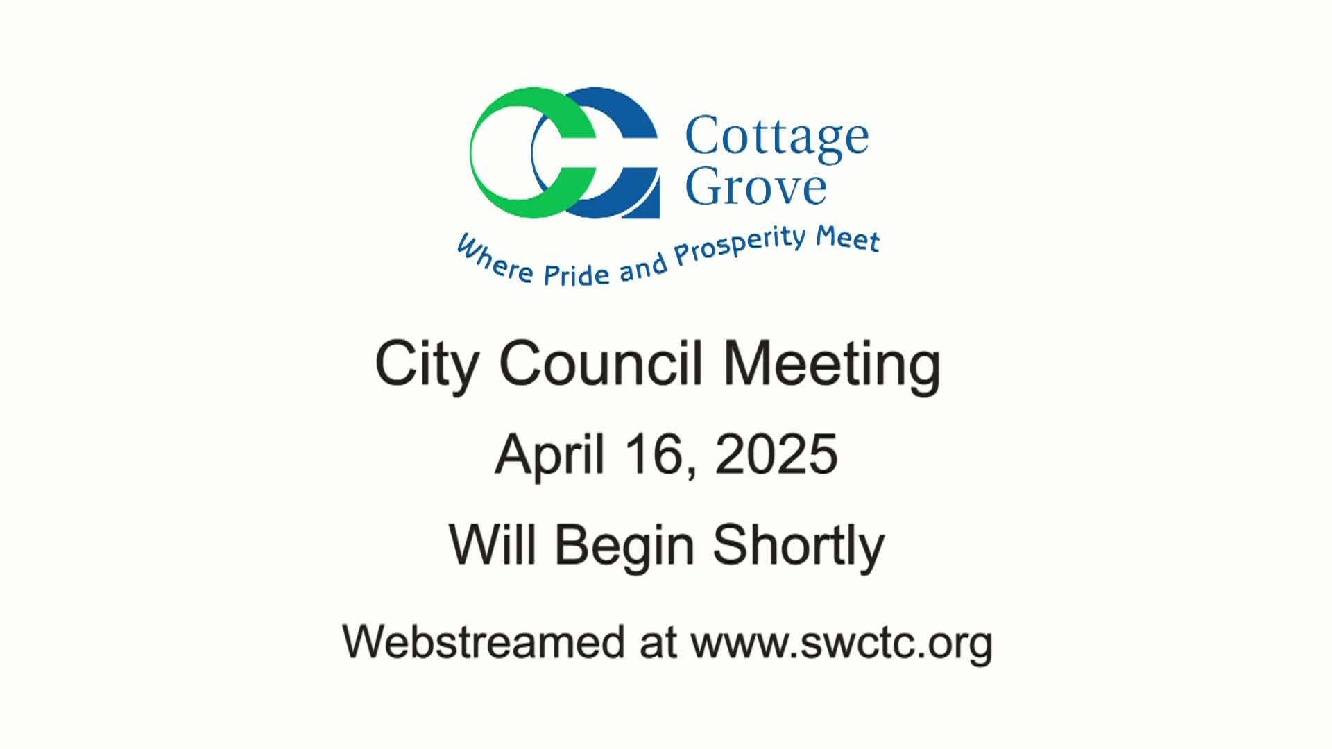 Cottage Grove City Council Meeting