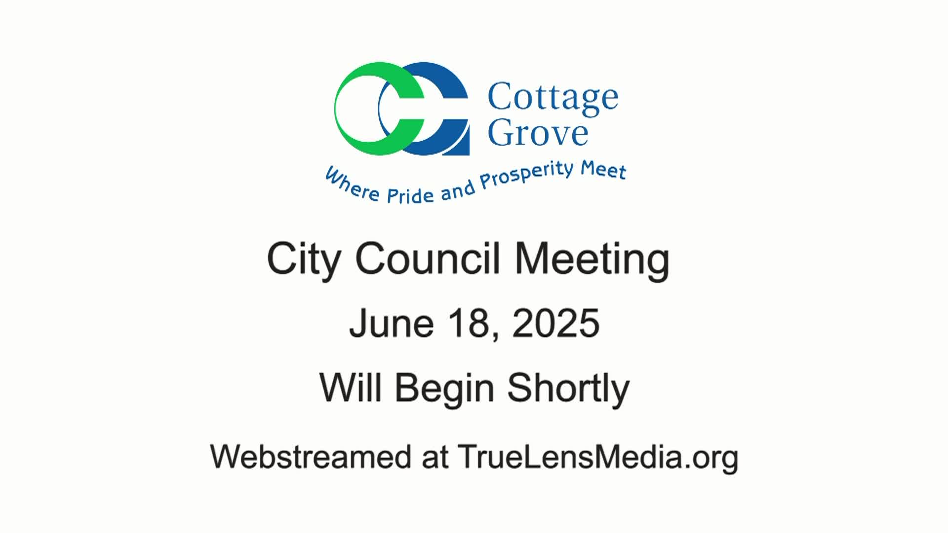 Cottage Grove City Council Meeting