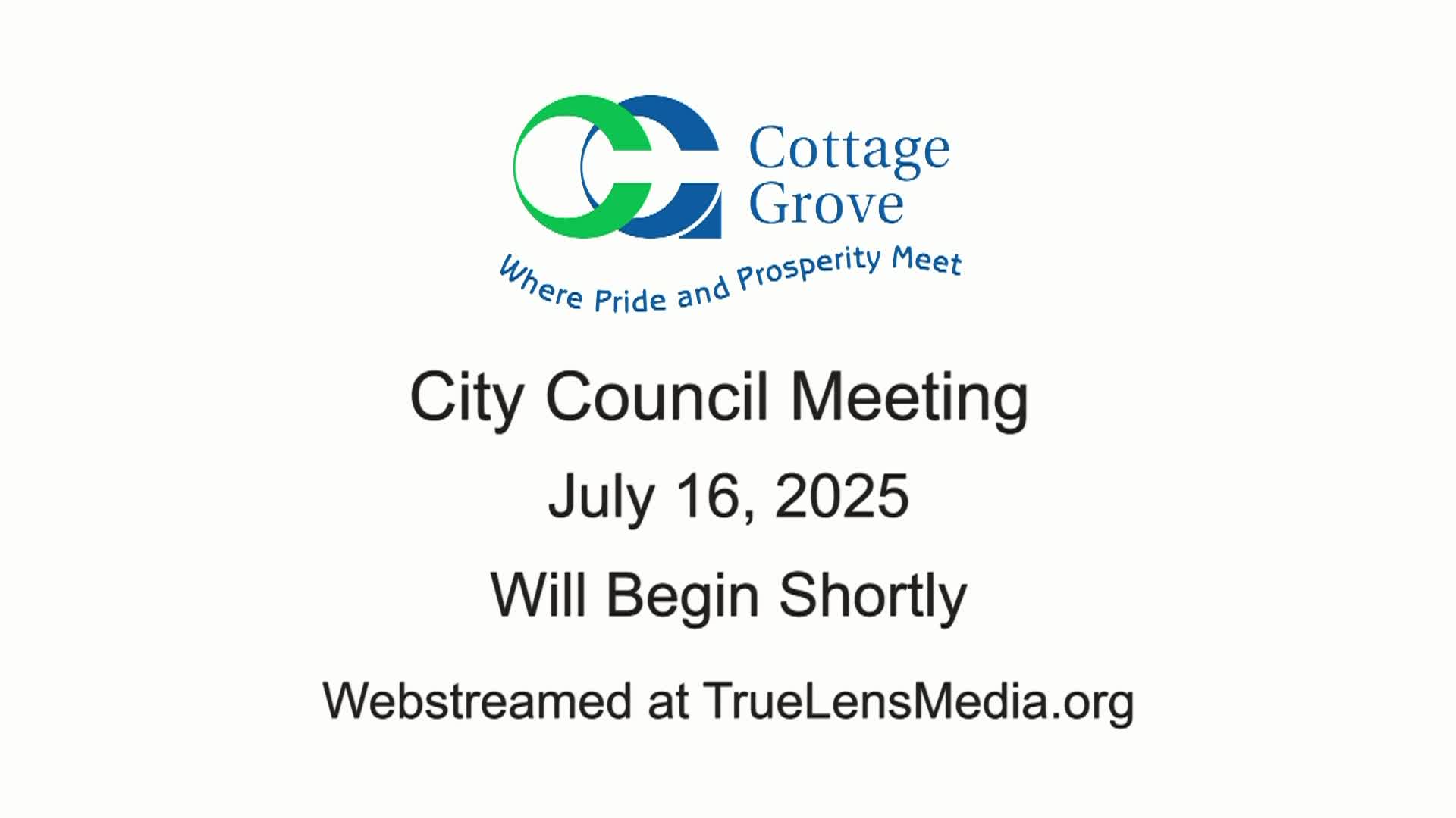 Cottage Grove City Council Meeting
