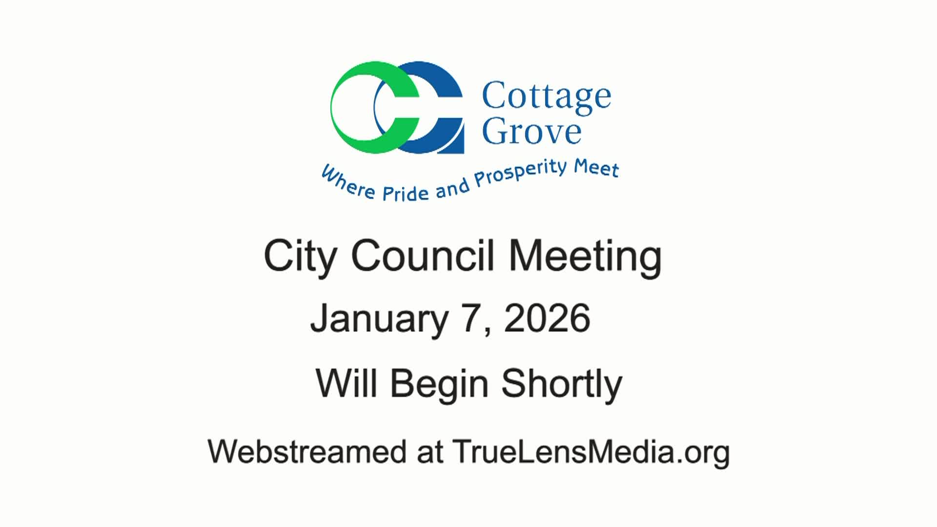Cottage Grove City Council Meeting