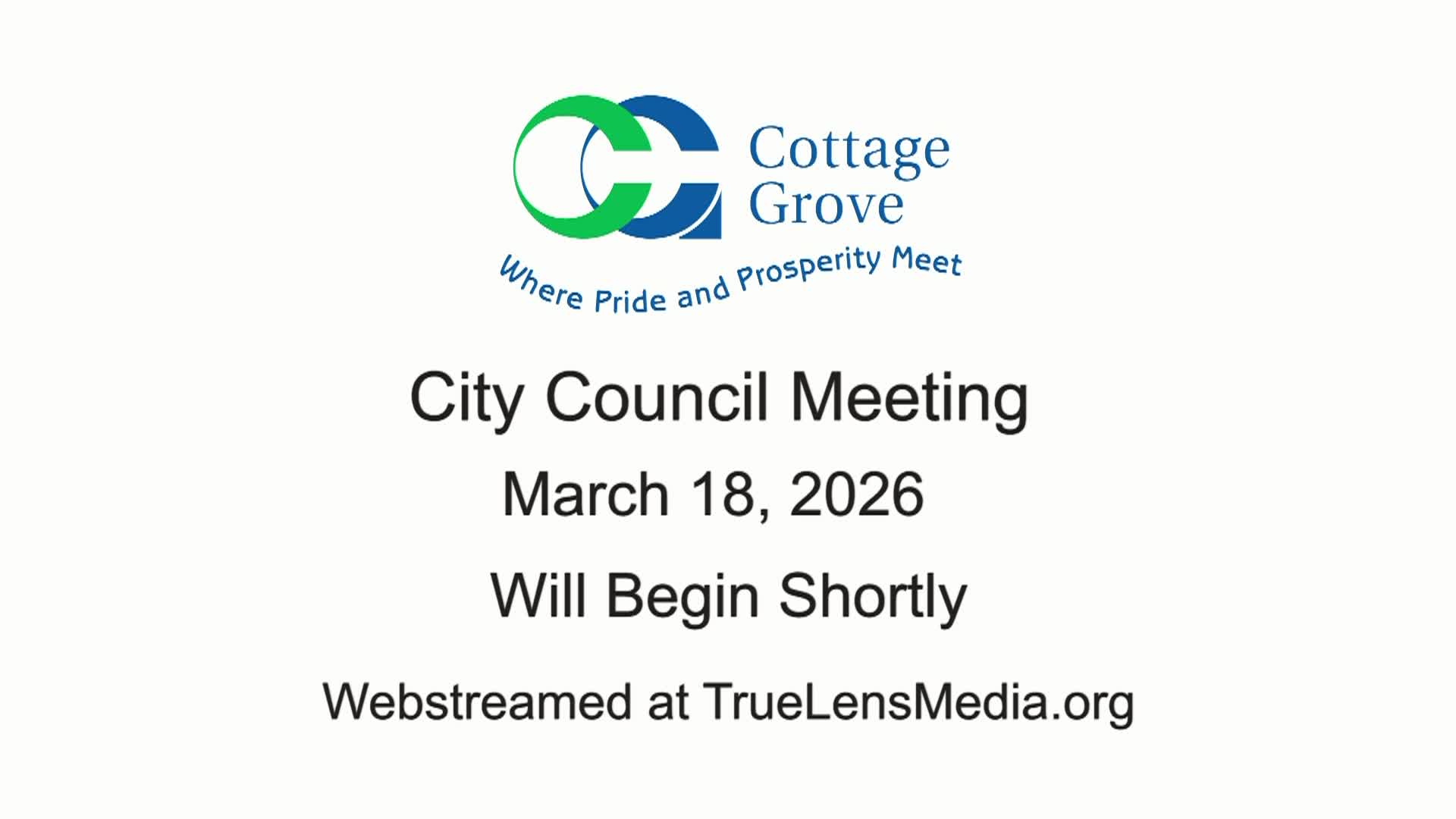 Thumbnail image for Cottage Grove City Council Meeting